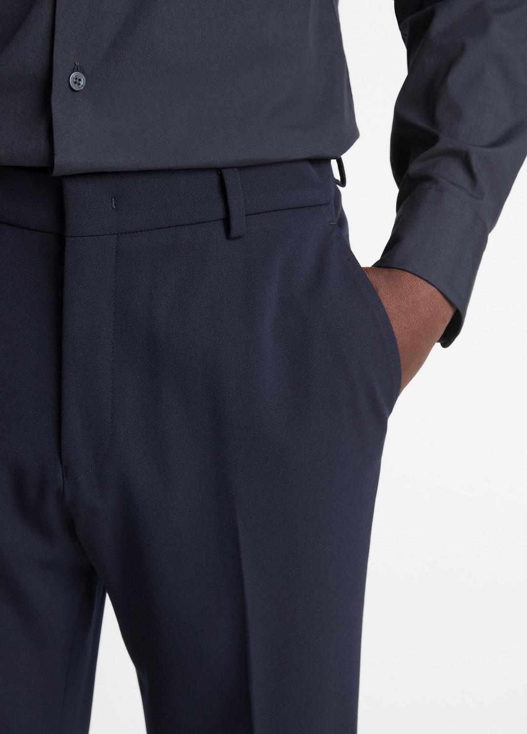 VINCE Men Stretch-Wool Classic Pant in Trousers