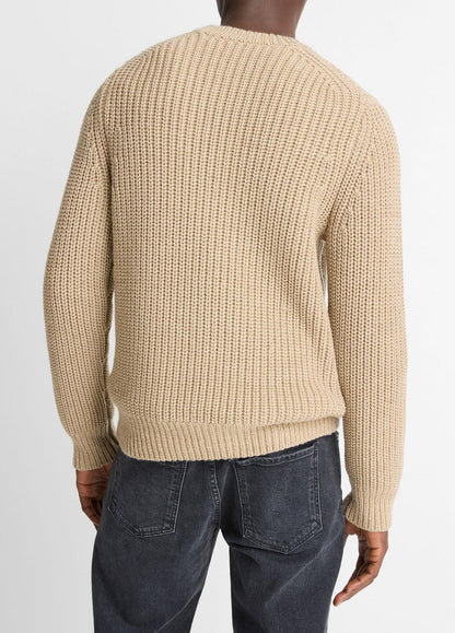 VINCE Men Utility Shaker Merino Wool Sweater in Crew Neck