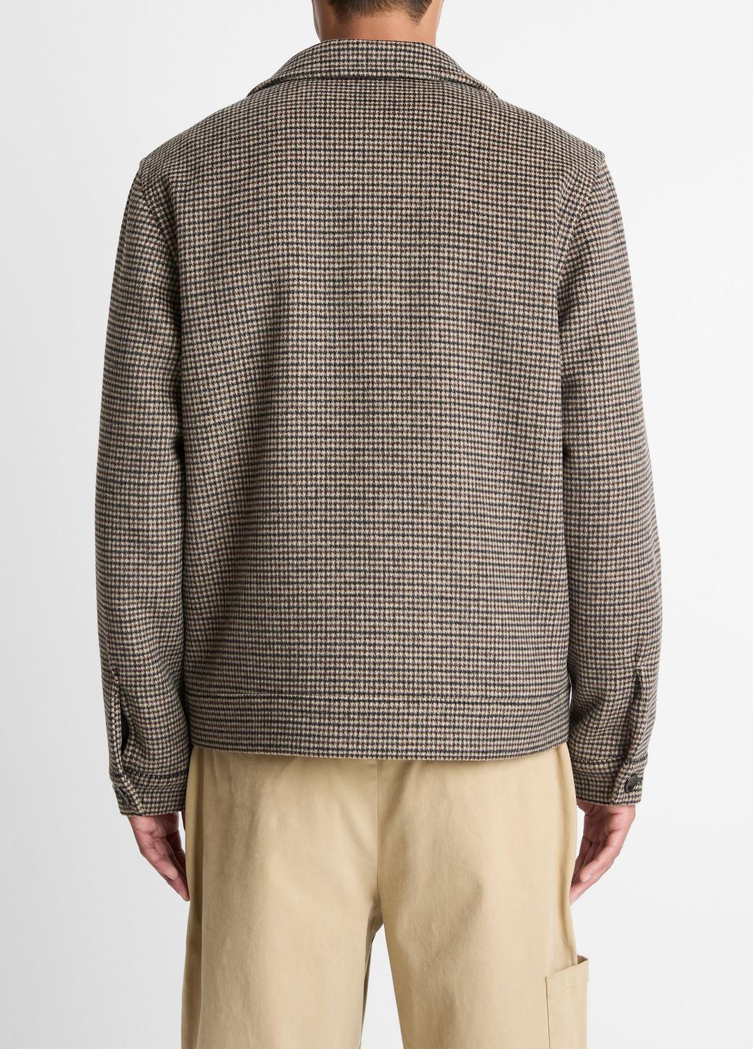 VINCE Men Houndstooth Bomber Jacket in Jackets