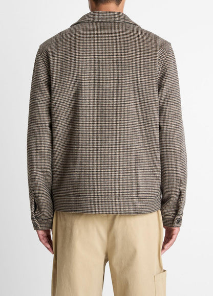 VINCE Men Houndstooth Bomber Jacket in Jackets
