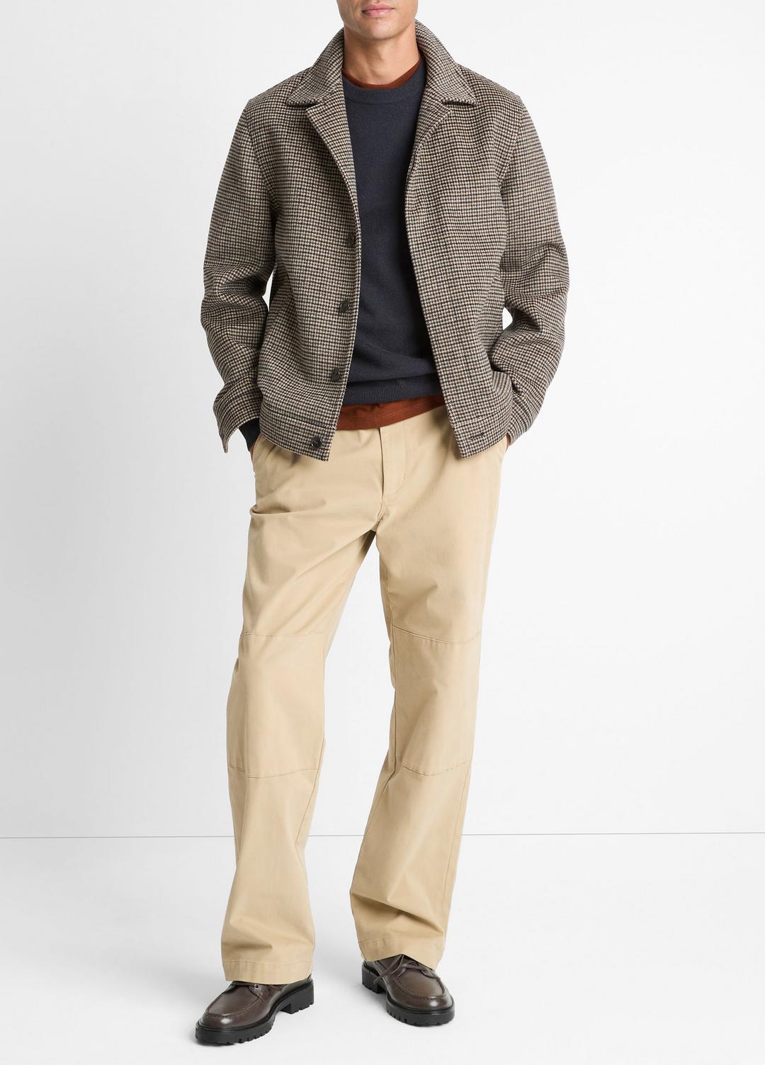 VINCE Men Houndstooth Bomber Jacket in Jackets