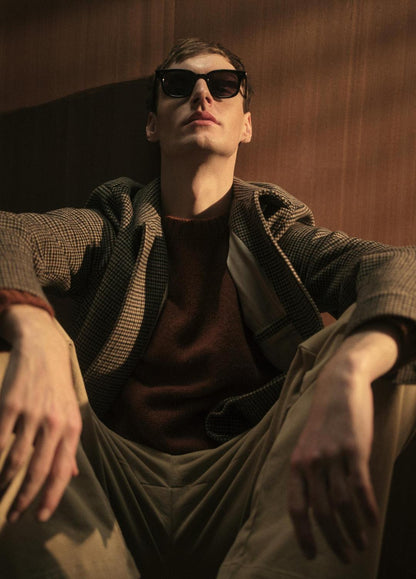 VINCE Men Houndstooth Bomber Jacket in Jackets