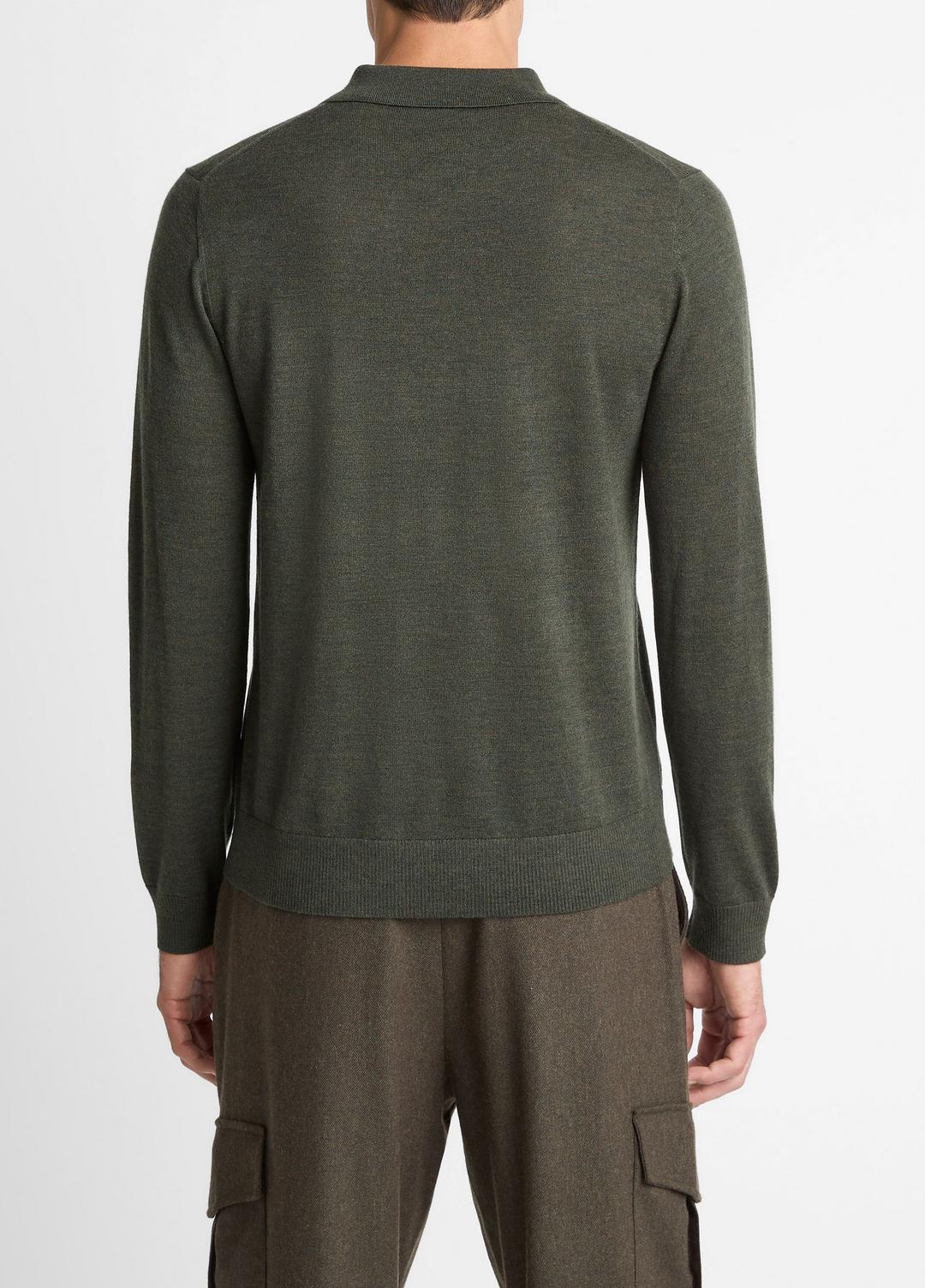 VINCE Men Wool Polo Sweater in Sweaters