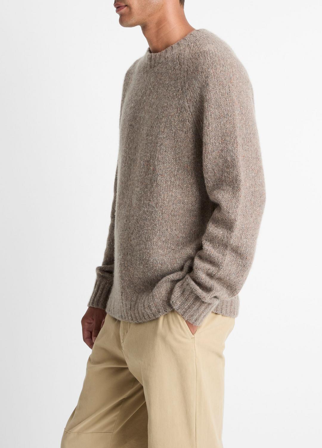 VINCE Men Donegal Cashmere Raglan-Sleeve Sweater in Crew Neck