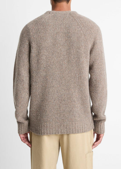 VINCE Men Donegal Cashmere Raglan-Sleeve Sweater in Crew Neck