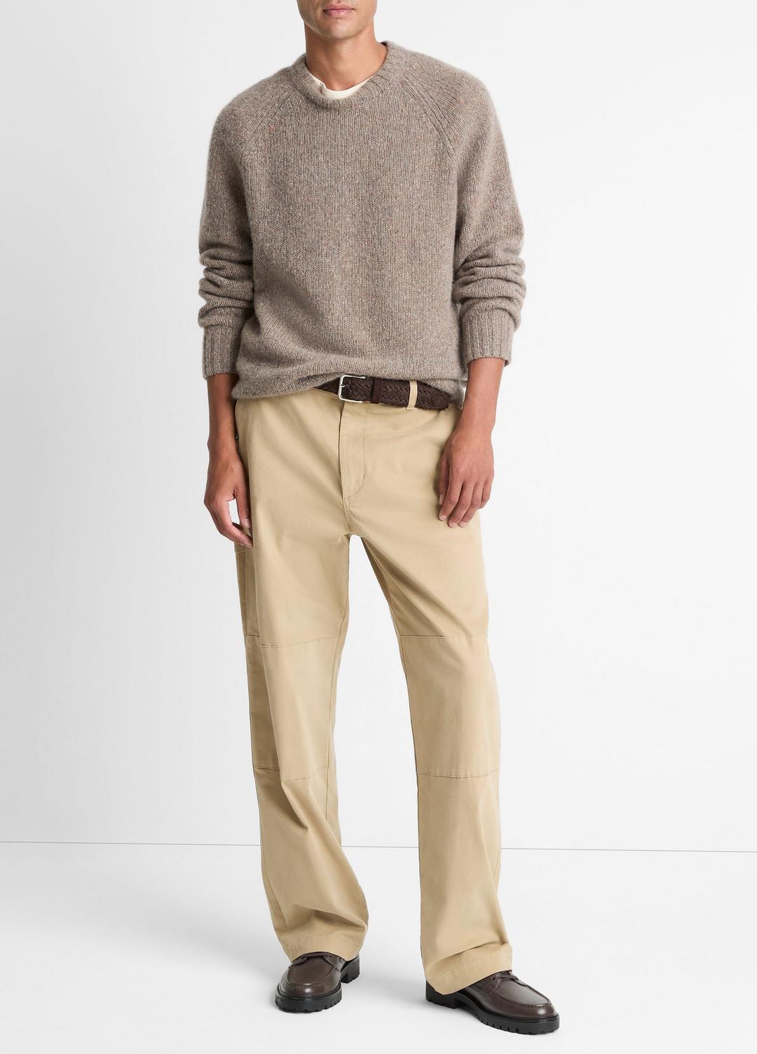 VINCE Men Donegal Cashmere Raglan-Sleeve Sweater in Crew Neck
