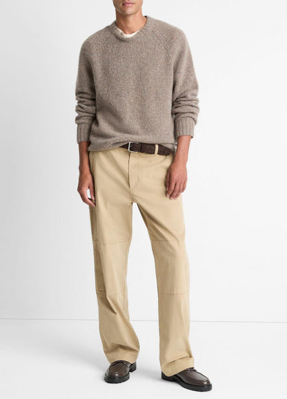 VINCE Men Donegal Cashmere Raglan-Sleeve Sweater in Crew Neck