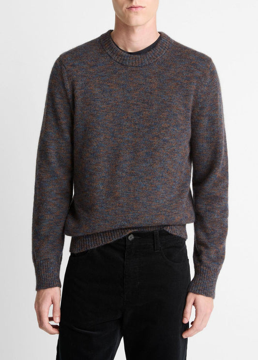 VINCE Men Multi-Mix Alpaca-Merino Wool Sweater in Crew Neck