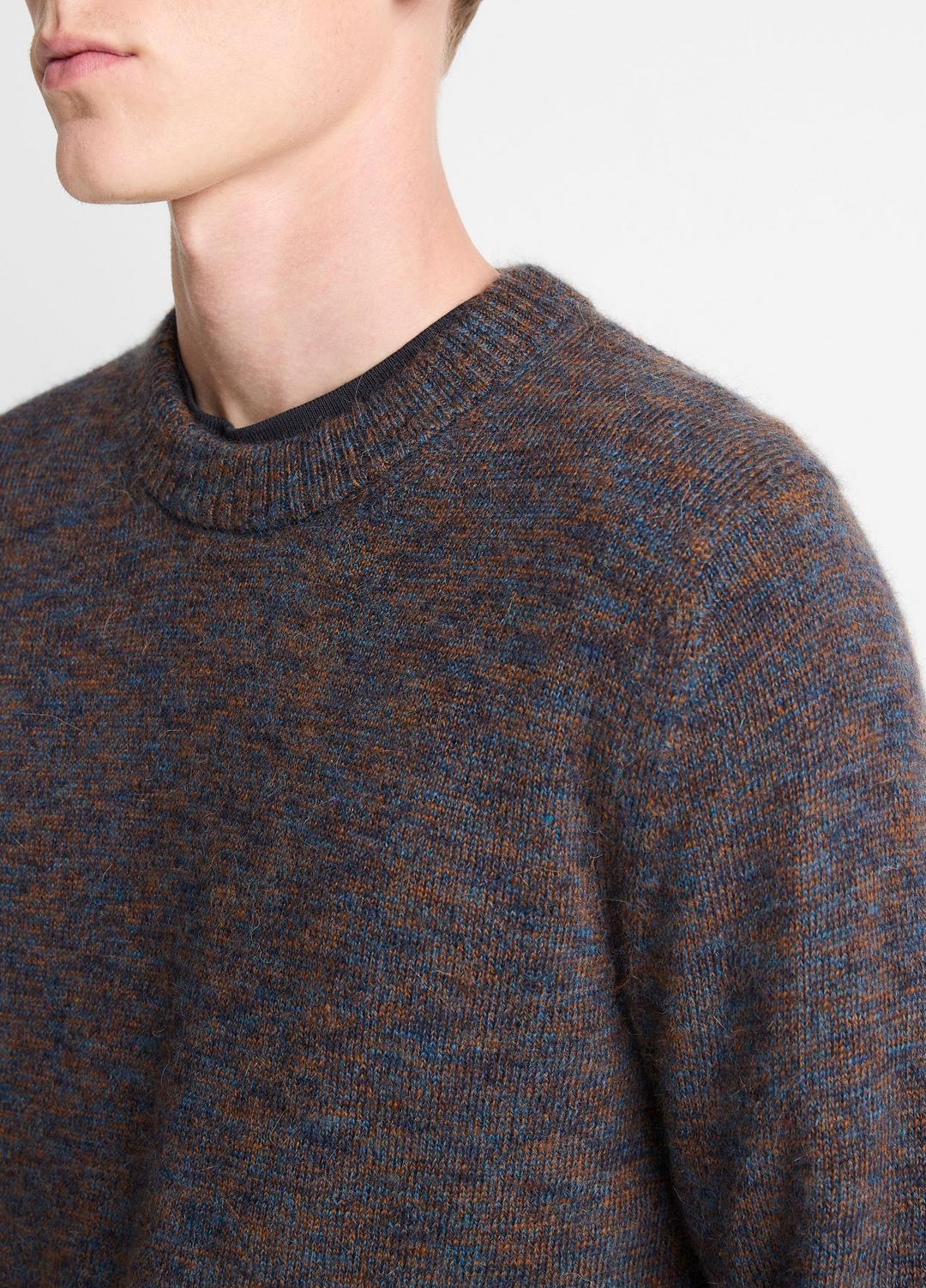 VINCE Men Multi-Mix Alpaca-Merino Wool Sweater in Crew Neck