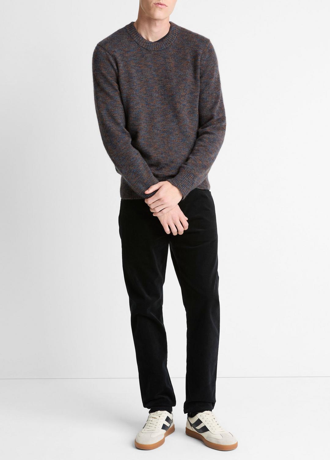 VINCE Men Multi-Mix Alpaca-Merino Wool Sweater in Crew Neck