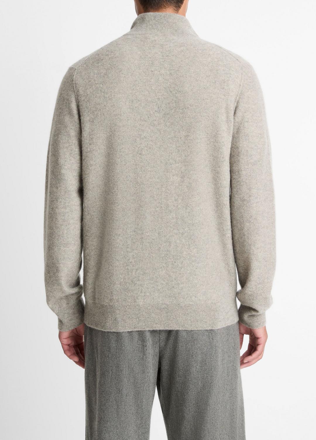 VINCE Men Plush Cashmere Quarter-Zip Sweater in Quarter Zip