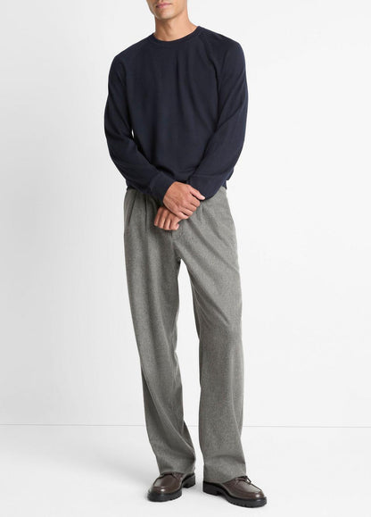VINCE Men Featherweight Wool-Cashmere Crew Neck Sweater in Crew Neck