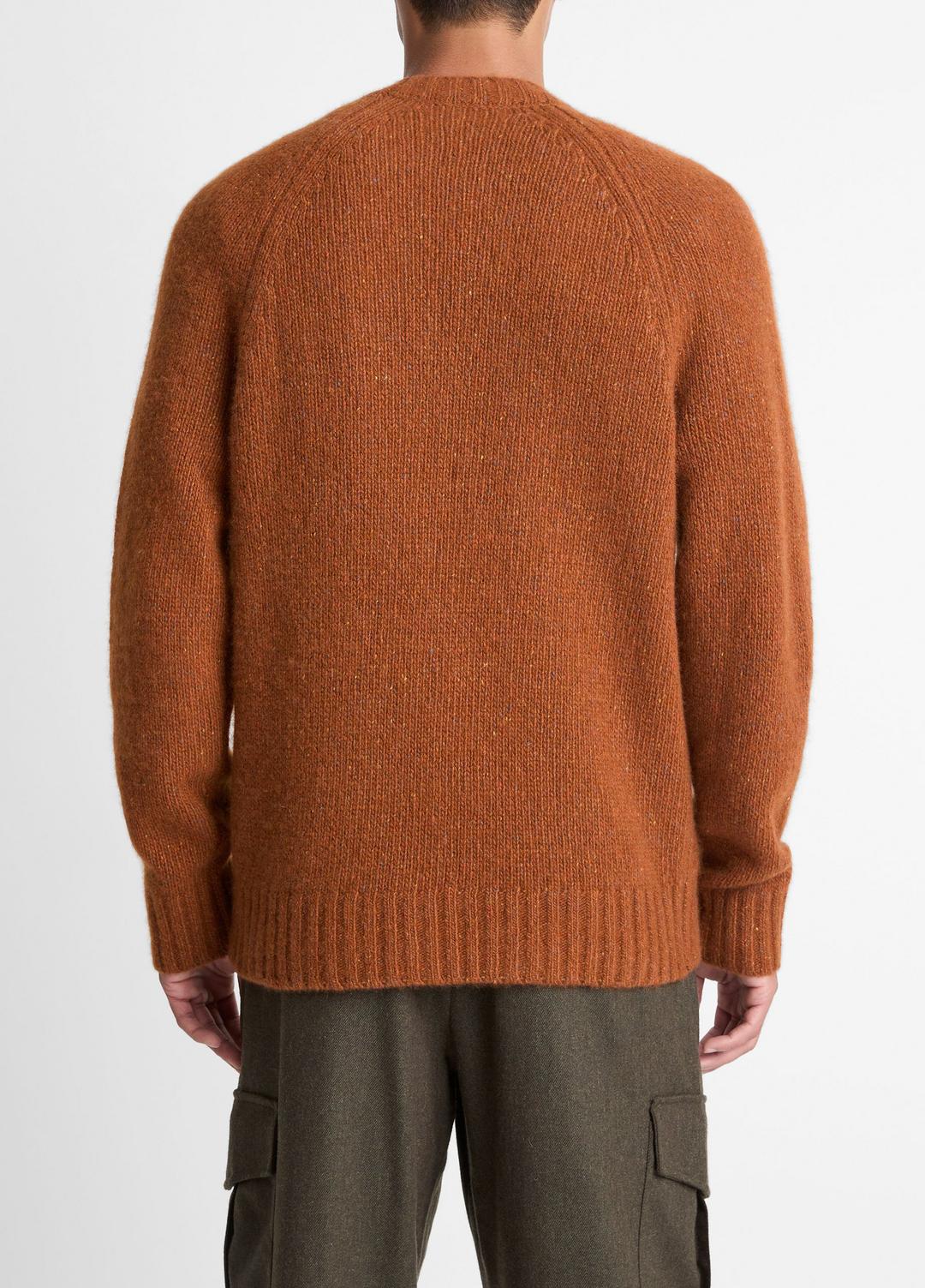 VINCE Men Donegal Cashmere Raglan-Sleeve Sweater in Crew Neck