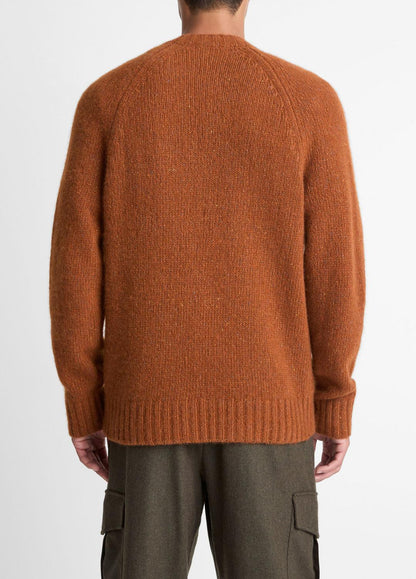 VINCE Men Donegal Cashmere Raglan-Sleeve Sweater in Crew Neck