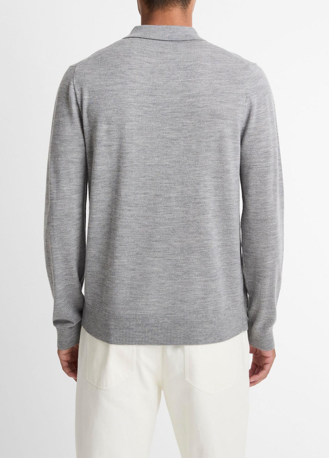 VINCE Men Wool Polo Sweater in Sweaters