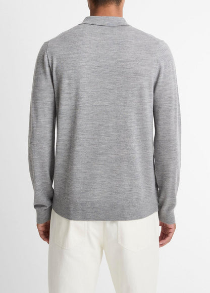VINCE Men Wool Polo Sweater in Sweaters