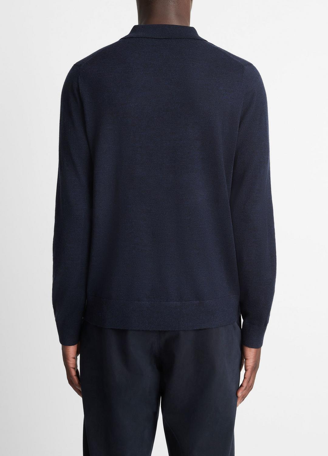 VINCE Men Wool Polo Sweater in Sweaters