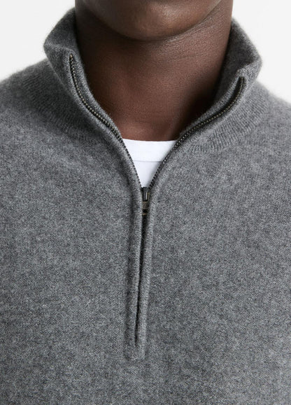 VINCE Men Plush Cashmere Quarter-Zip Sweater in Quarter Zip