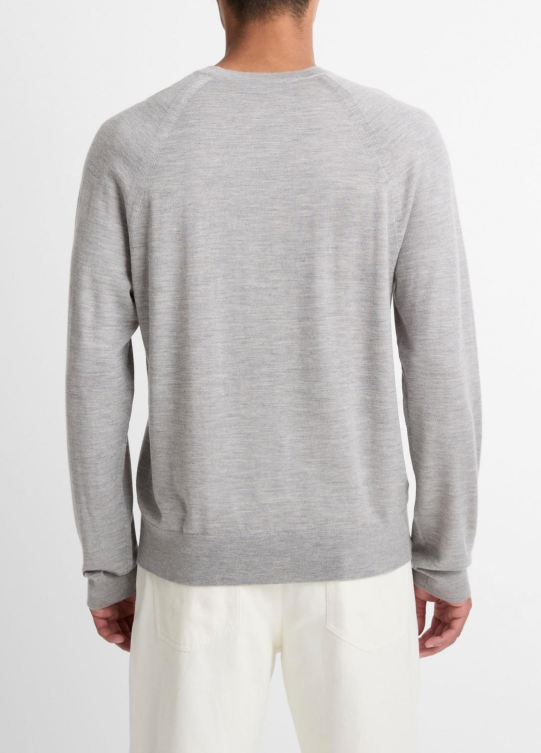 VINCE Men Featherweight Wool-Cashmere Crew Neck Sweater in Crew Neck