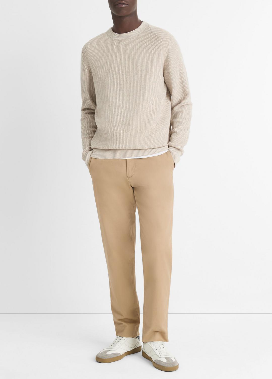VINCE Men Geo-Jacquard Wool-Blend Crew Neck Sweater in Crew Neck