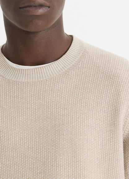 VINCE Men Geo-Jacquard Wool-Blend Crew Neck Sweater in Crew Neck
