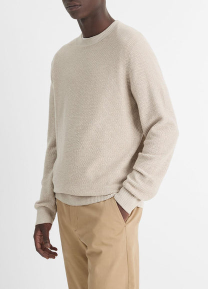 VINCE Men Geo-Jacquard Wool-Blend Crew Neck Sweater in Crew Neck