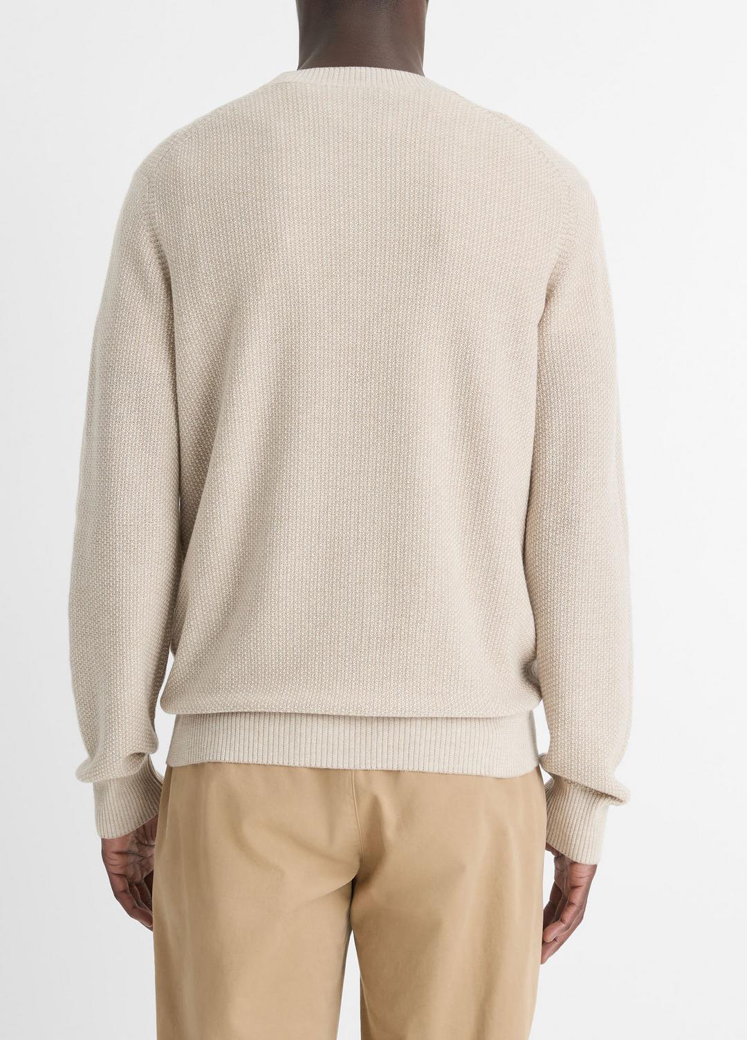VINCE Men Geo-Jacquard Wool-Blend Crew Neck Sweater in Crew Neck