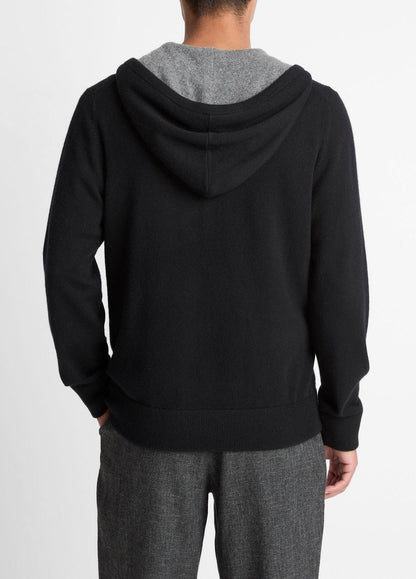 VINCE Men Cashmere Zip-Front Hoodie in Cashmere