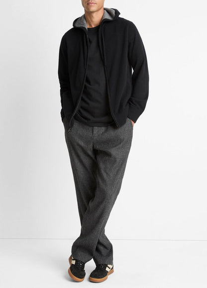VINCE Men Cashmere Zip-Front Hoodie in Cashmere
