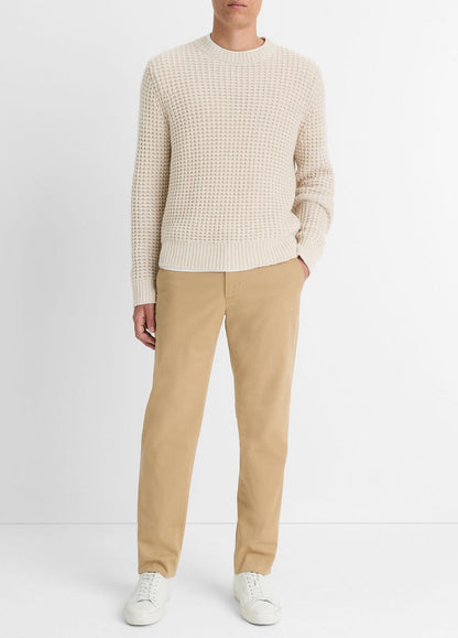VINCE Men Macro-Waffle Crew Neck Sweater in Crew Neck