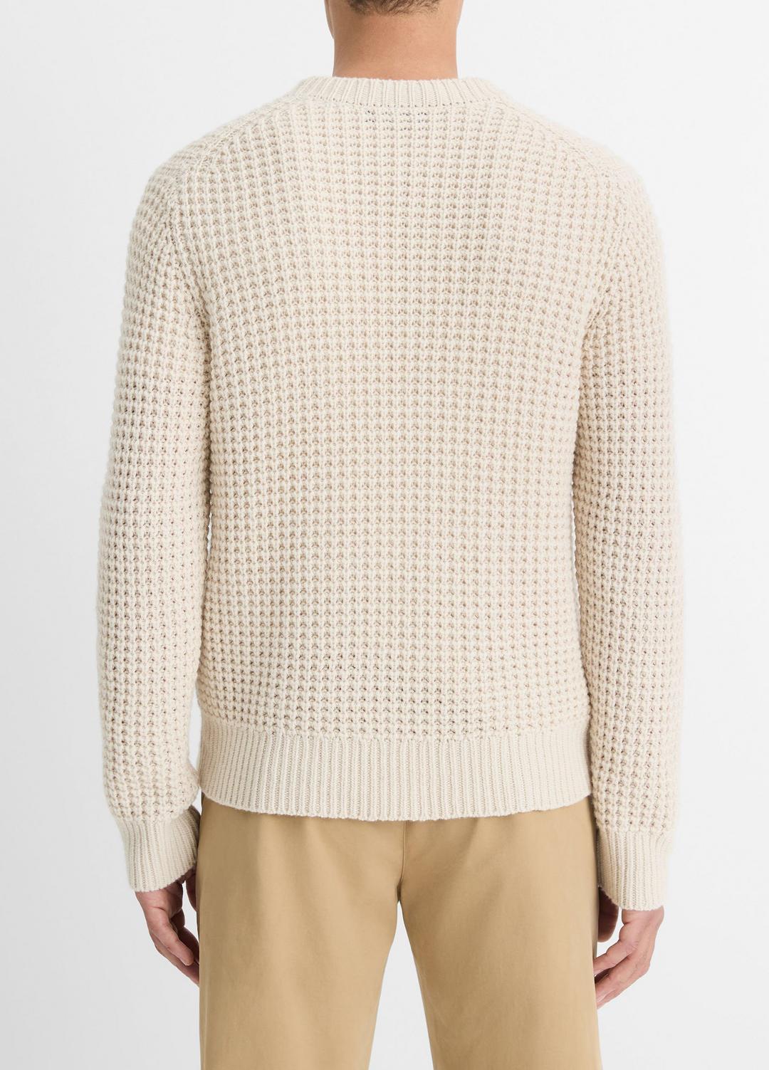 VINCE Men Macro-Waffle Crew Neck Sweater in Crew Neck