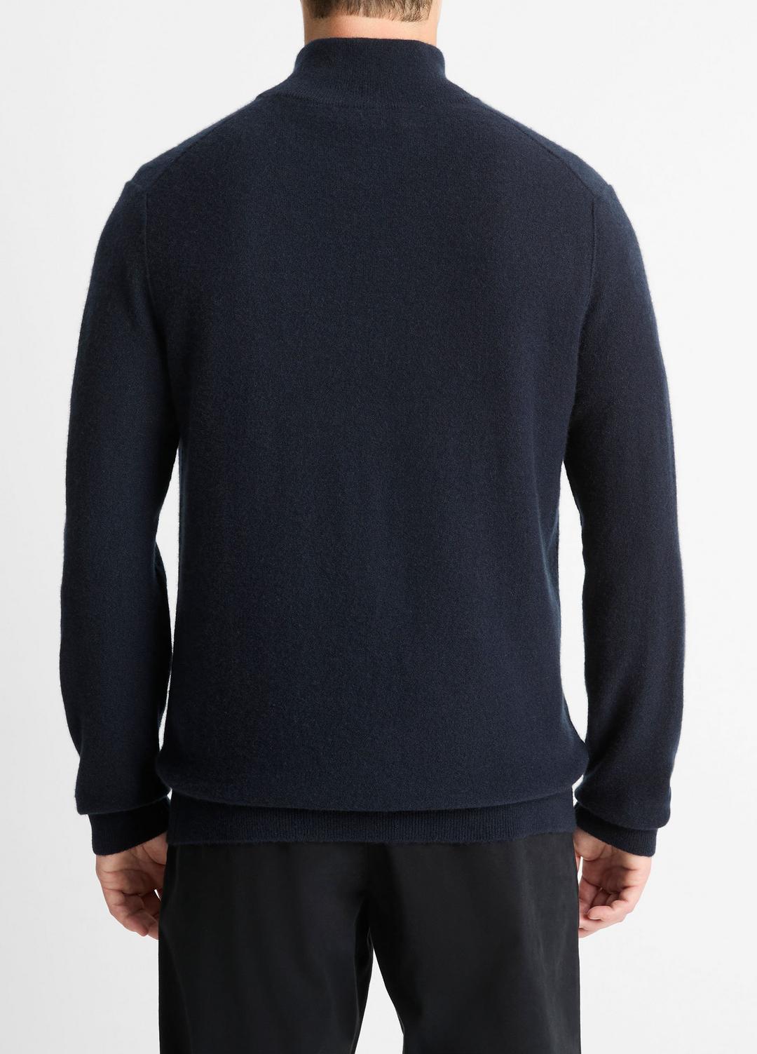 VINCE Men Plush Cashmere Quarter-Zip Sweater in Quarter Zip