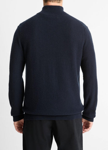 VINCE Men Plush Cashmere Quarter-Zip Sweater in Quarter Zip