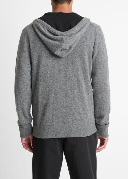 VINCE Men Cashmere Zip-Front Hoodie in Cashmere