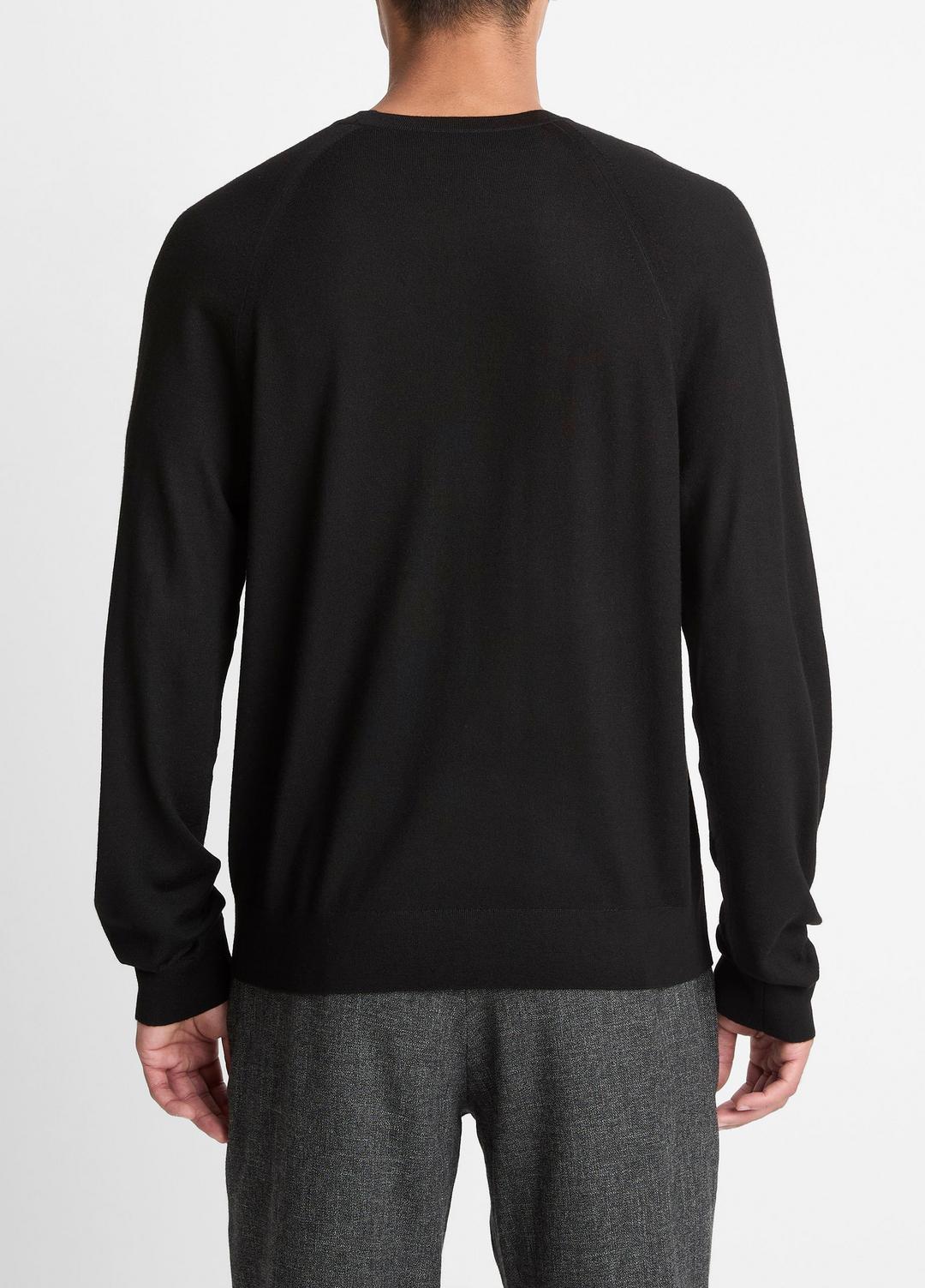 VINCE Men Featherweight Wool-Cashmere Crew Neck Sweater in Crew Neck