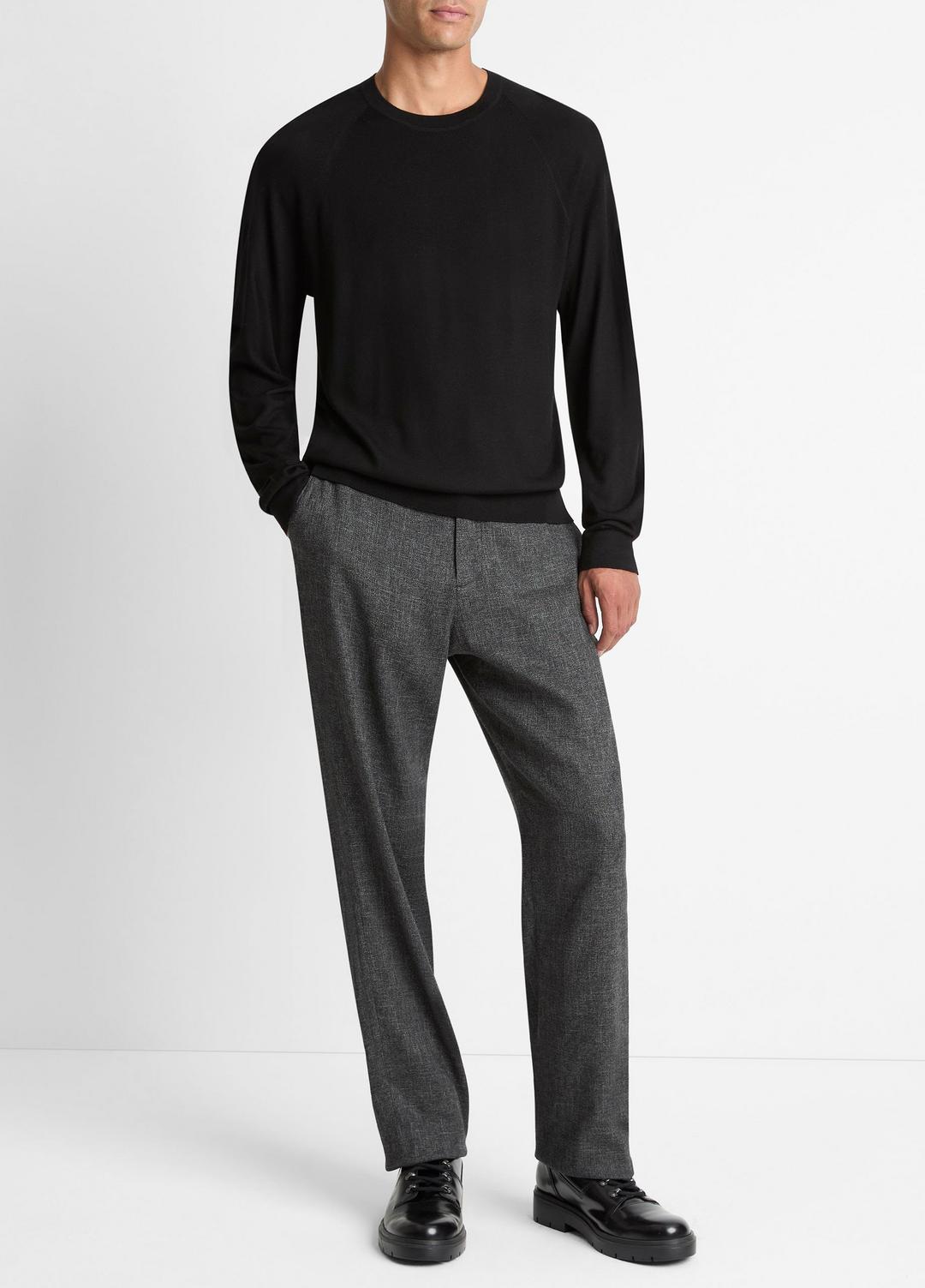 VINCE Men Featherweight Wool-Cashmere Crew Neck Sweater in Crew Neck