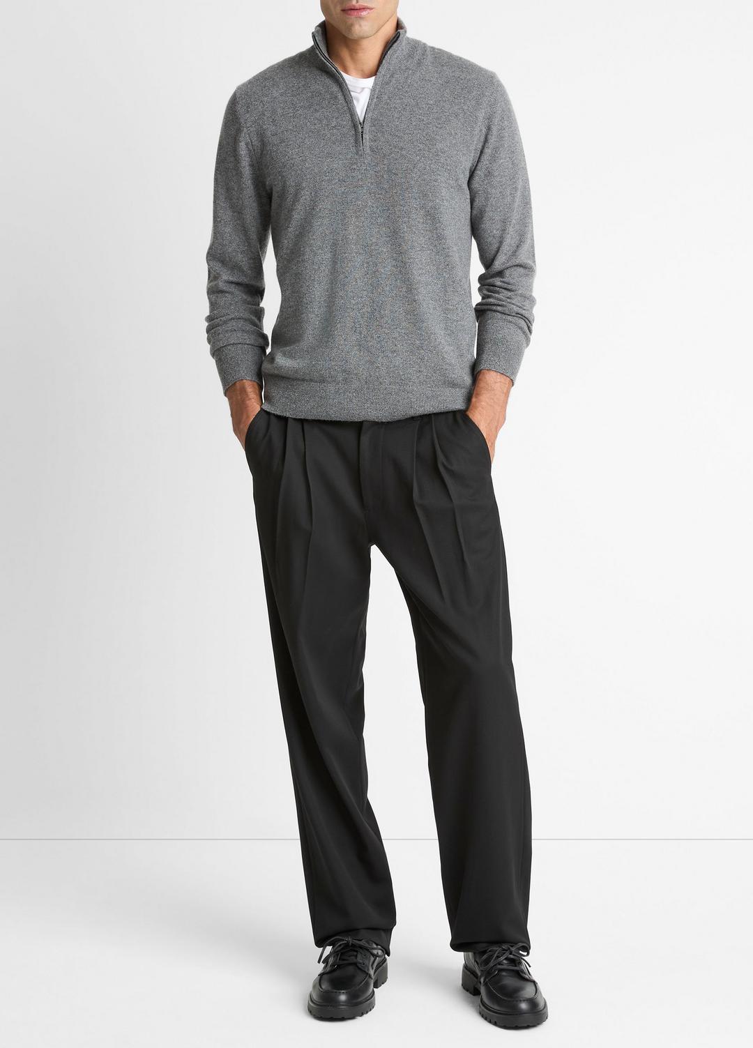 VINCE Men Cashmere Quarter-Zip Sweater in Quarter Zip