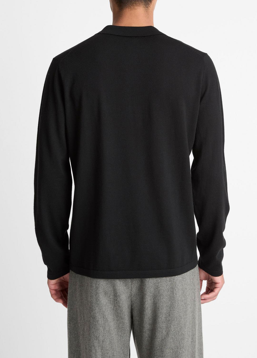 VINCE Men Wool Polo Sweater in Sweaters
