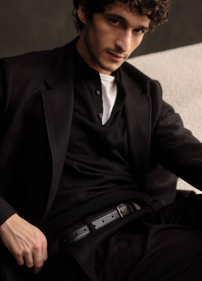 VINCE Men Wool Polo Sweater in Sweaters