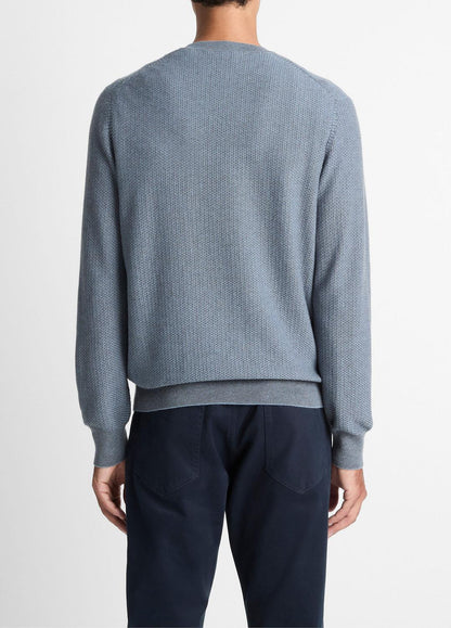 VINCE Men Geo-Jacquard Wool-Blend Crew Neck Sweater in Crew Neck