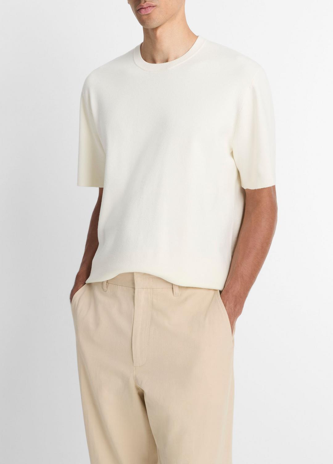 VINCE Men Milano Short-Sleeve Crew Neck Sweater in Crew Neck
