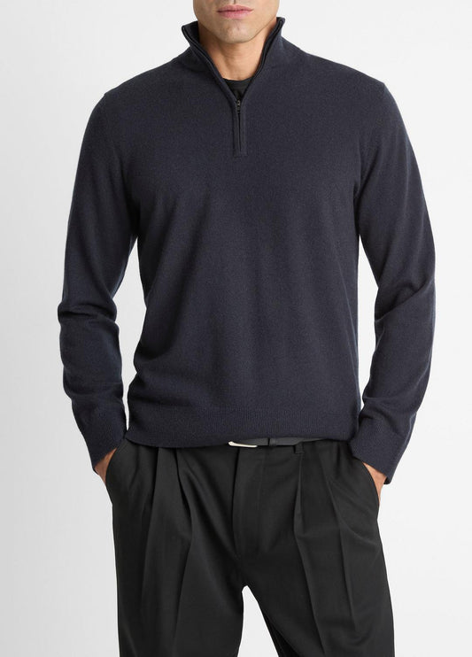 VINCE Men Cashmere Quarter-Zip Sweater in Quarter Zip