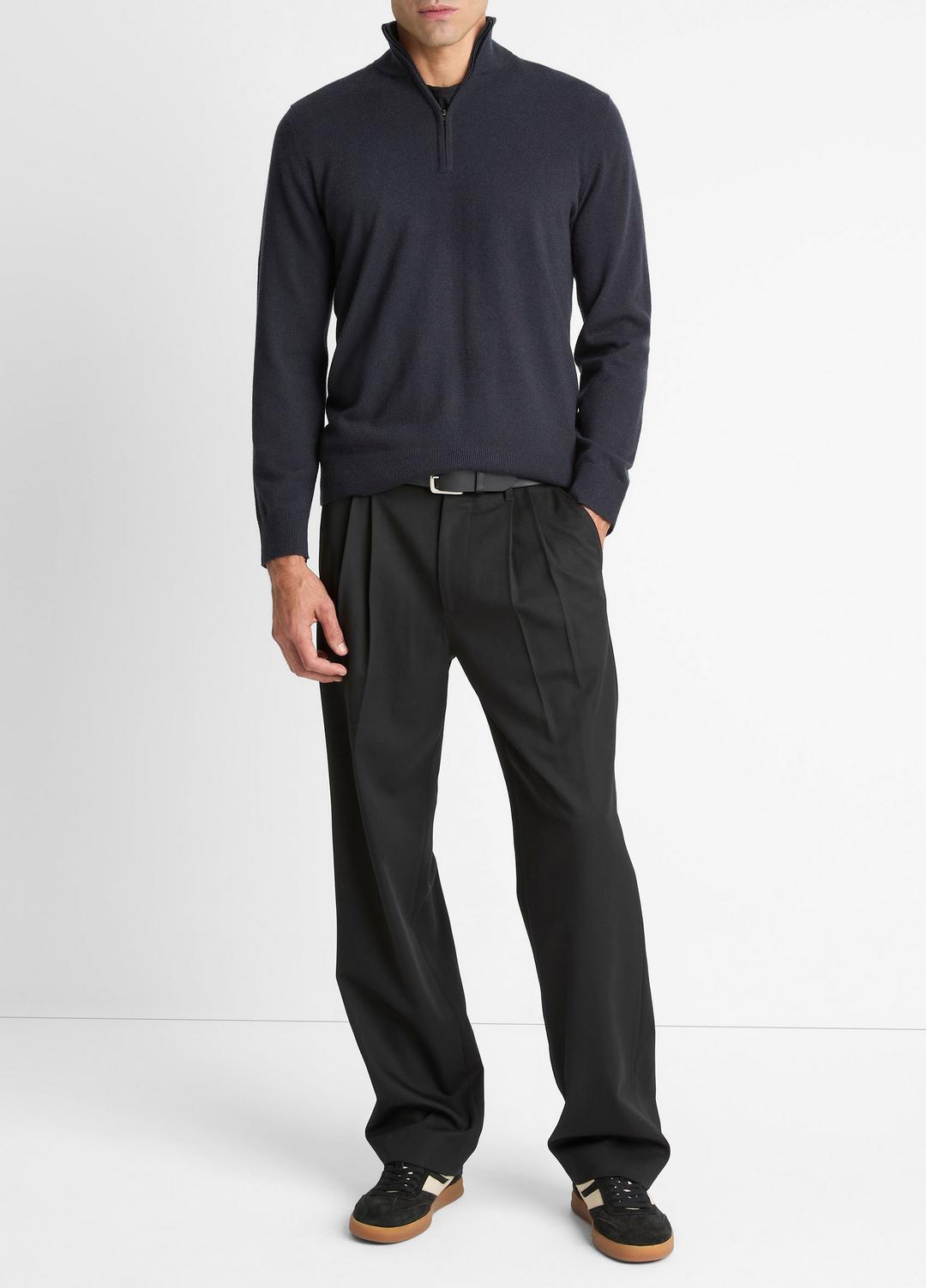 VINCE Men Cashmere Quarter-Zip Sweater in Quarter Zip