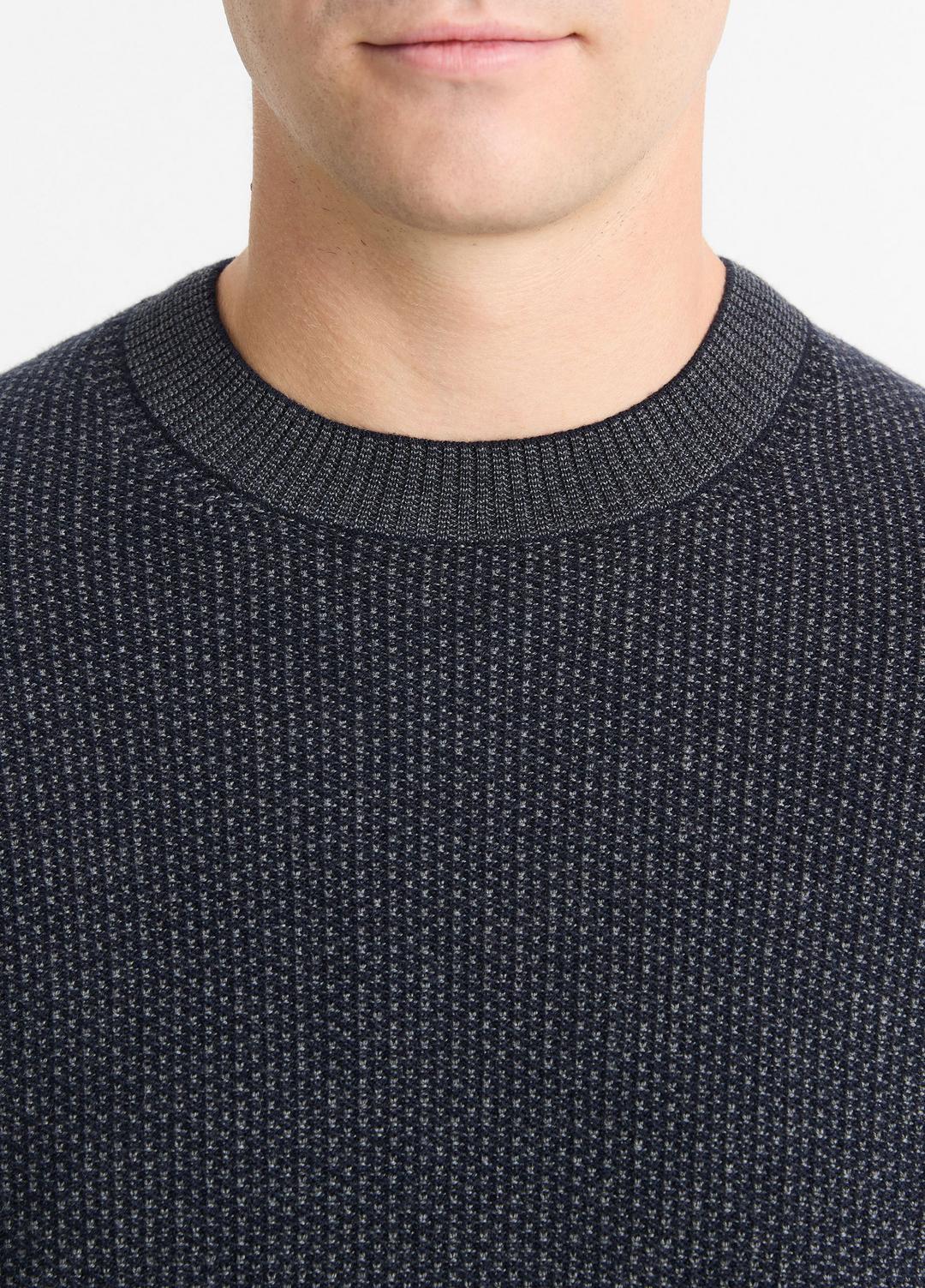 VINCE Men Geo-Jacquard Wool-Blend Crew Neck Sweater in Crew Neck
