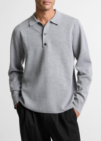 VINCE Men Italian Merino Wool Milano Polo Sweater in Sweaters