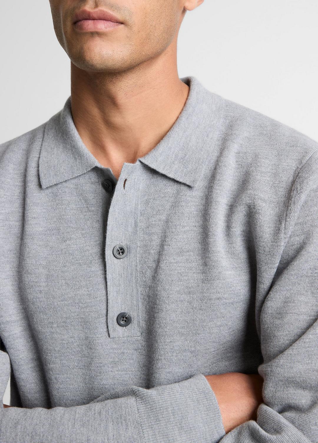VINCE Men Italian Merino Wool Milano Polo Sweater in Sweaters