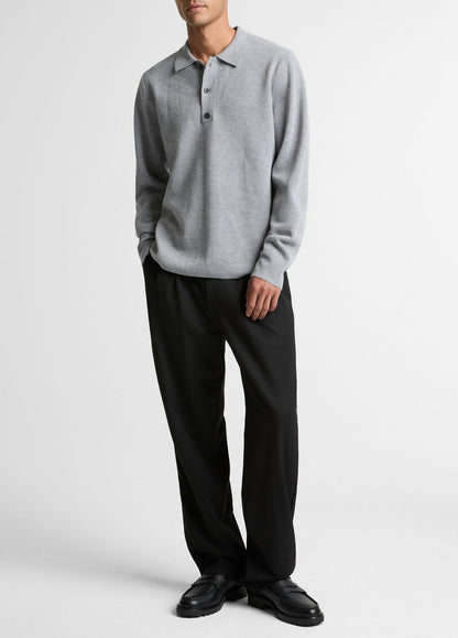 VINCE Men Italian Merino Wool Milano Polo Sweater in Sweaters