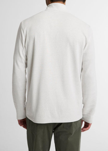 VINCE Men Double-Face Cotton-Blend Quarter-Zip Pullover in Quarter Zip