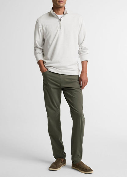 VINCE Men Double-Face Cotton-Blend Quarter-Zip Pullover in Quarter Zip