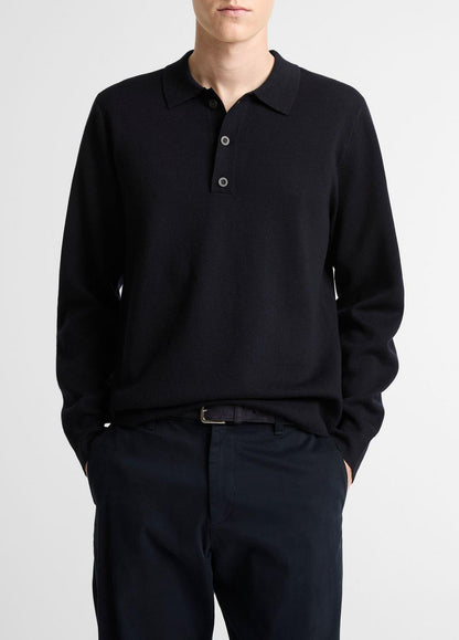 VINCE Men Italian Merino Wool Milano Polo Sweater in Sweaters